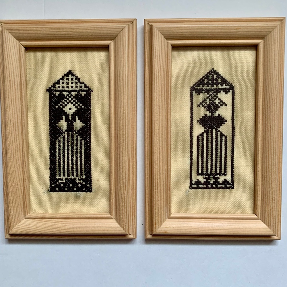 Needlepoint Pictures, set of 2